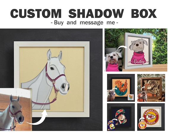 Custom Shadow Box  SVG / Personalize Shadow Box / Custom Gift / Custom Papercut Design / For Cricut / For Silhouette / Easy to use