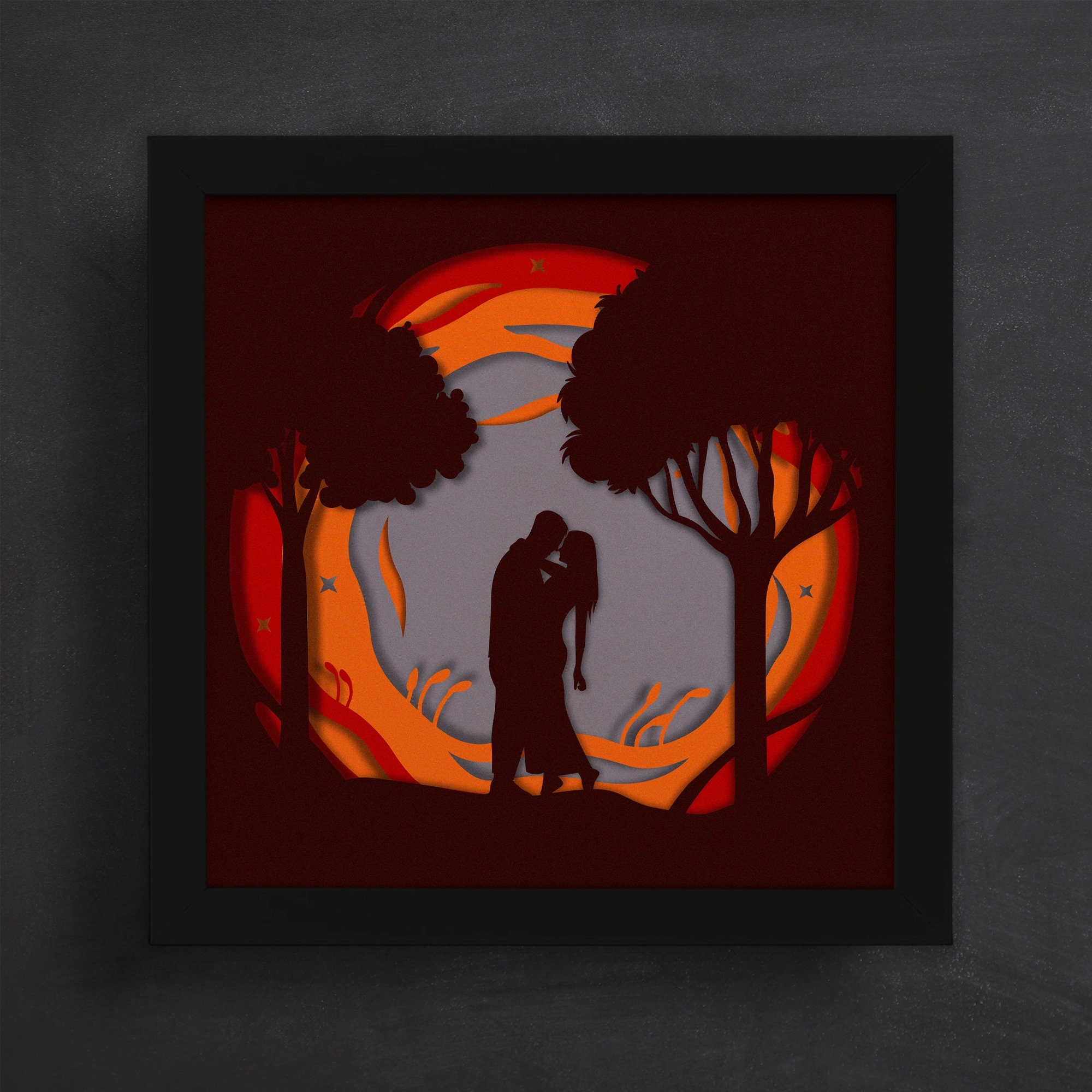 3D Couple Shadow Box Svg, 3d Valentine's Day Gift, Files for Cricut ...