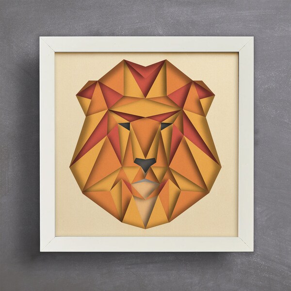 3D Lion, Shadow box svg, Paper Cut Template, For Cricut and Silhouette, Layered Paper Art 3D Lion, Shadow box svg, Paper Cut Template, For Cricut and Silhouette, Layered Paper Art