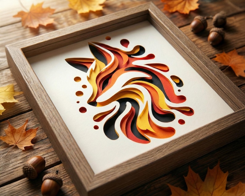 Fox SVG 3D Layered Papercut Shadow Box Template Forest Animal Cut File ...