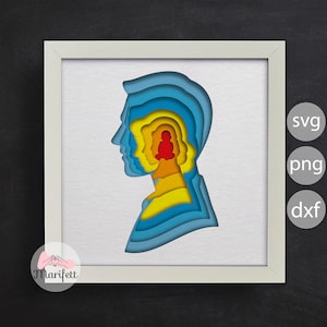 Layered Family Svg, Shadow Box Templates, Cardstock Svg, Paper Cut, Files for cricut, for Silhouette, Easy to Use