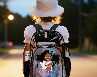 Custom Clear Backpack Personalized Book Bag With Name Gift Custom Name School Bag Back to School Gift Backpacks Custom Backpack 2025