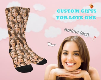 Custom Face Socks Personalized Socks Gift Put Your Child Face on Socks Photo Socks Birthday Gift Mother's Day Custom Photo Socks