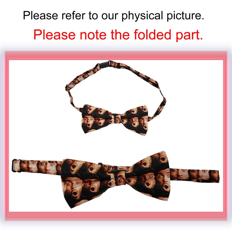 Custom Bow Tie With Your Photo Personalized Photo Bow Tie Custom Couple Face Bow Tie Personalized Bow Tie Gift Pre-Tied for Him image 9