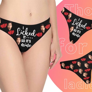 Custom Underwear Women Underwear with Face Custom Underwear Personalized Underwear for Women Bachelorette Underwear Custom Thong 7