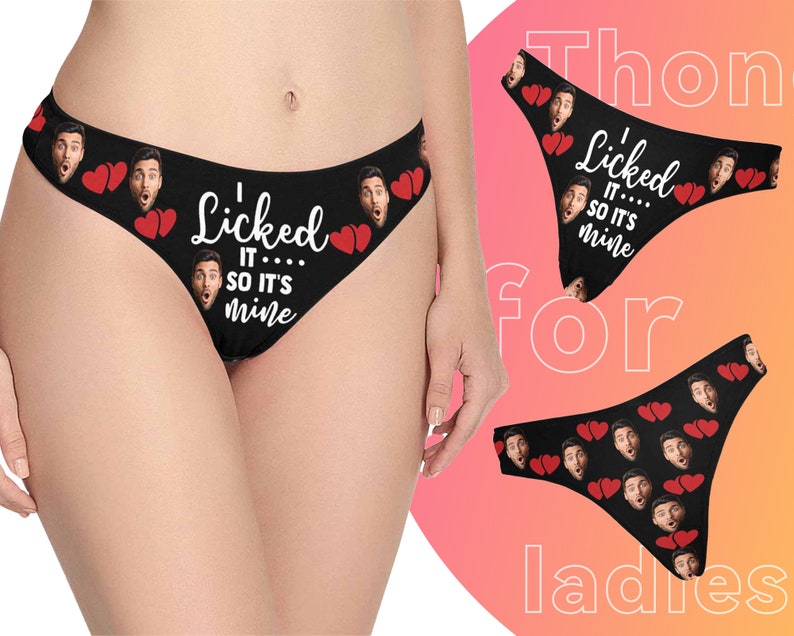 Custom Underwear Women Underwear with Face Custom Underwear Personalized Underwear for Women Bachelorette Underwear Custom Thong 7