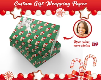Custom Face Print Gift Wrapping Paper Unique Personalized Wrap Gift Wrapping Paper Custom Christmas Gifts Wrapping Paper Funny Gift Wrap