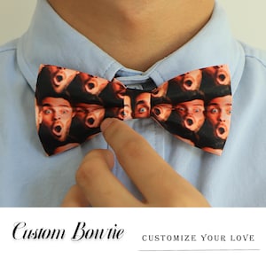 Custom Bow Tie With Your Face Mult-face Pre-tied for Men Custom  
