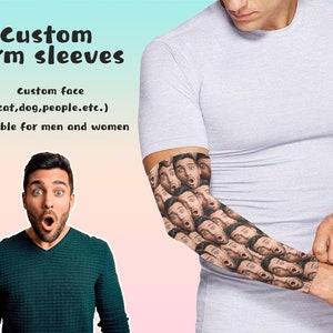 Lot De 6 Manchettes Bras Faux Tatouage – Tissu Nylon Extensible, Unisexe, Lavable – 18x4 Pouces – Design Couleurs Variées