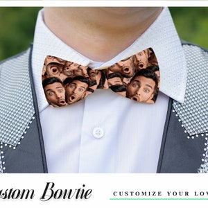 Custom Bow Tie with Your Face Mult-face Pre-Tied for Men Custom Bow Tie for Wedding Your Face on Bow Tie Personalized Bow Tie Gift