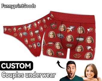 Custom Face Panties Personalized Underwear for Wife/Husband Personalized Panties Anniversary Valentine Day/Gifts for Lover Christmas Gifts
