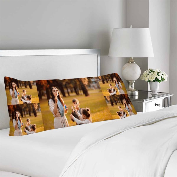 Family Photo Custom Pillow Personalized Pillow Case Picture Pillowcase Housewarming Home Decoration  Custom Body Pillow Birthday Love Gift