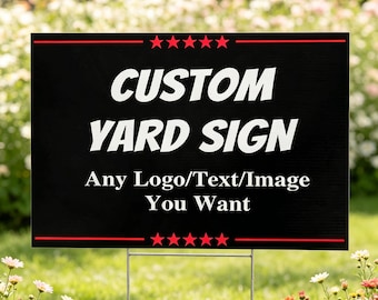 Custom Yard Sign, Personalized Lawn Sign Garden Decor, Double-Sided - Add Your Photo or Text