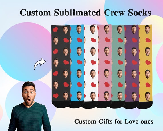 Custom Face Socks Personalized Socks Gift Put Your Pets Face on Socks Photo  Socks Birthday Gift Christmas Gifts Custom Photo Socks 