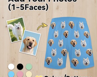 Personalisiertes Bild Gesicht Pyjamas Personalisierte Foto Shorts mit Deinem Gesicht Haustier Personalisiertes Haustier Bild Paar Pyjama Hose Gesicht Nachtwäsche Geburtstagsgeschenk