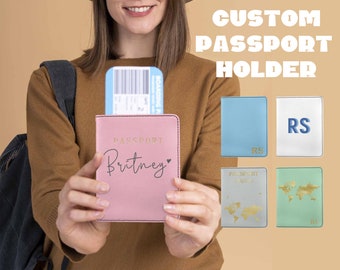 Custom Passport Holder Personalized Passport cover Name passport cover Face Passport wallet Anniversary Travel/Graduation Christmas Gift