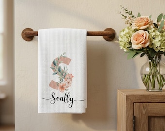 Custom Waffle Hand Towel Tea Towel Kitchen Decor Kitchen Gift for Mom