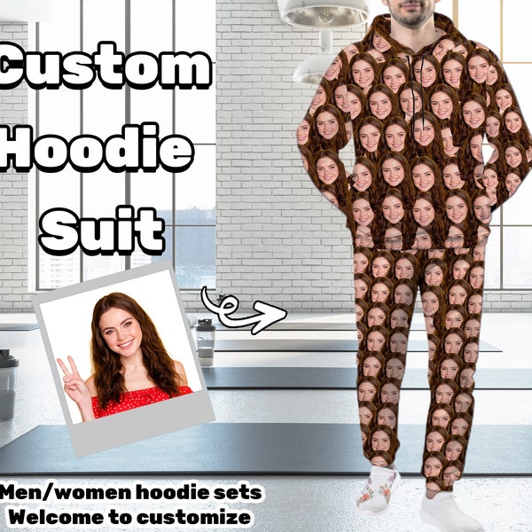 Customized Hoodie Set Personalized Funny Photo Women/Men Sweatshirt/pants Custom Face Design Sport Hoodies Anniversary Gifts College Sets
