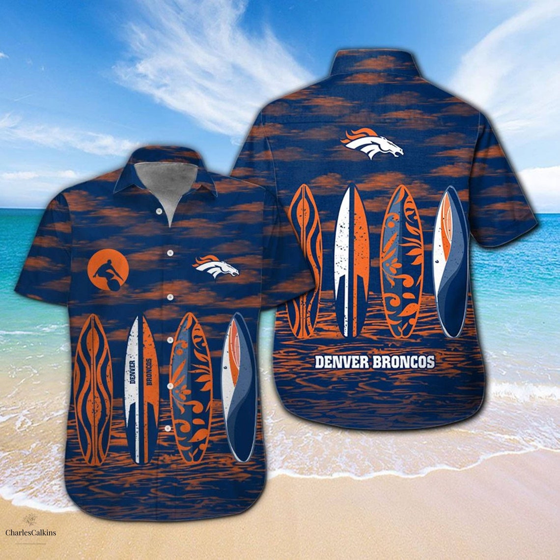 Denver Broncos 7 Logo Nfl Sports Football Cool Hawaii Shirt | Etsy