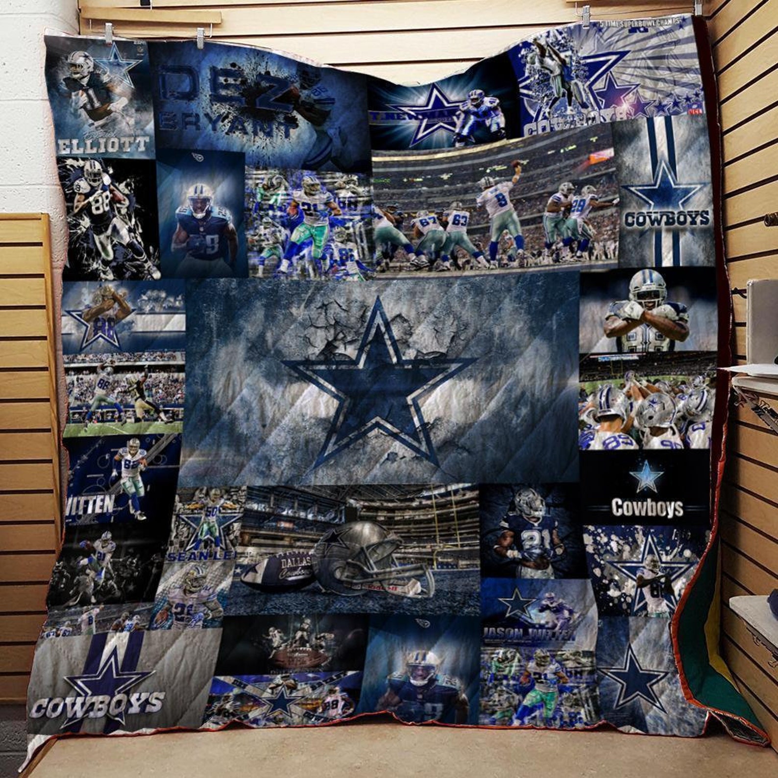 Dallas Cowboys V3 Quilt Blanket Nfl Football Bedding Family Etsy