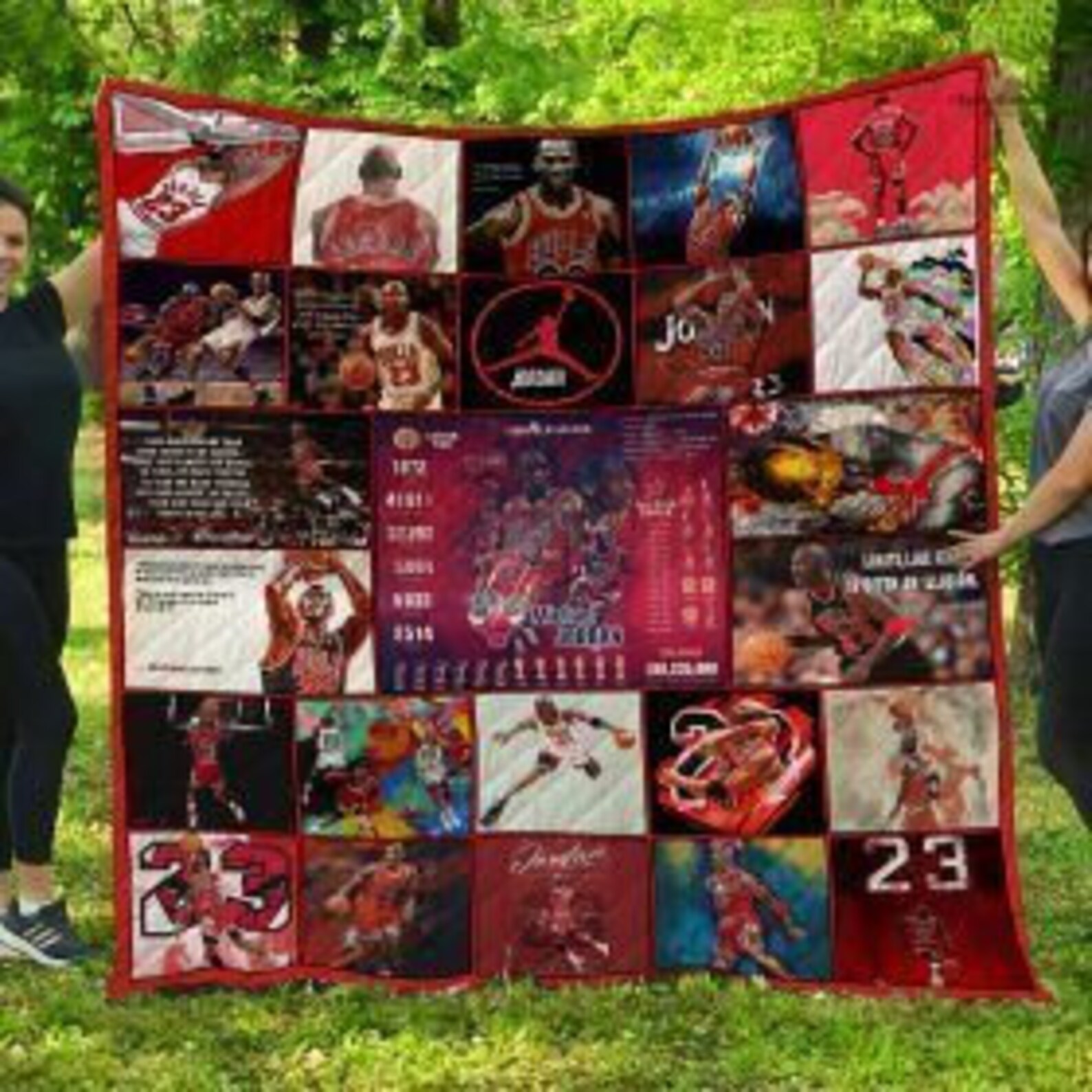 Michael Jordan 02 Quilt Blanket Nba Basketball Bedding Family Etsy