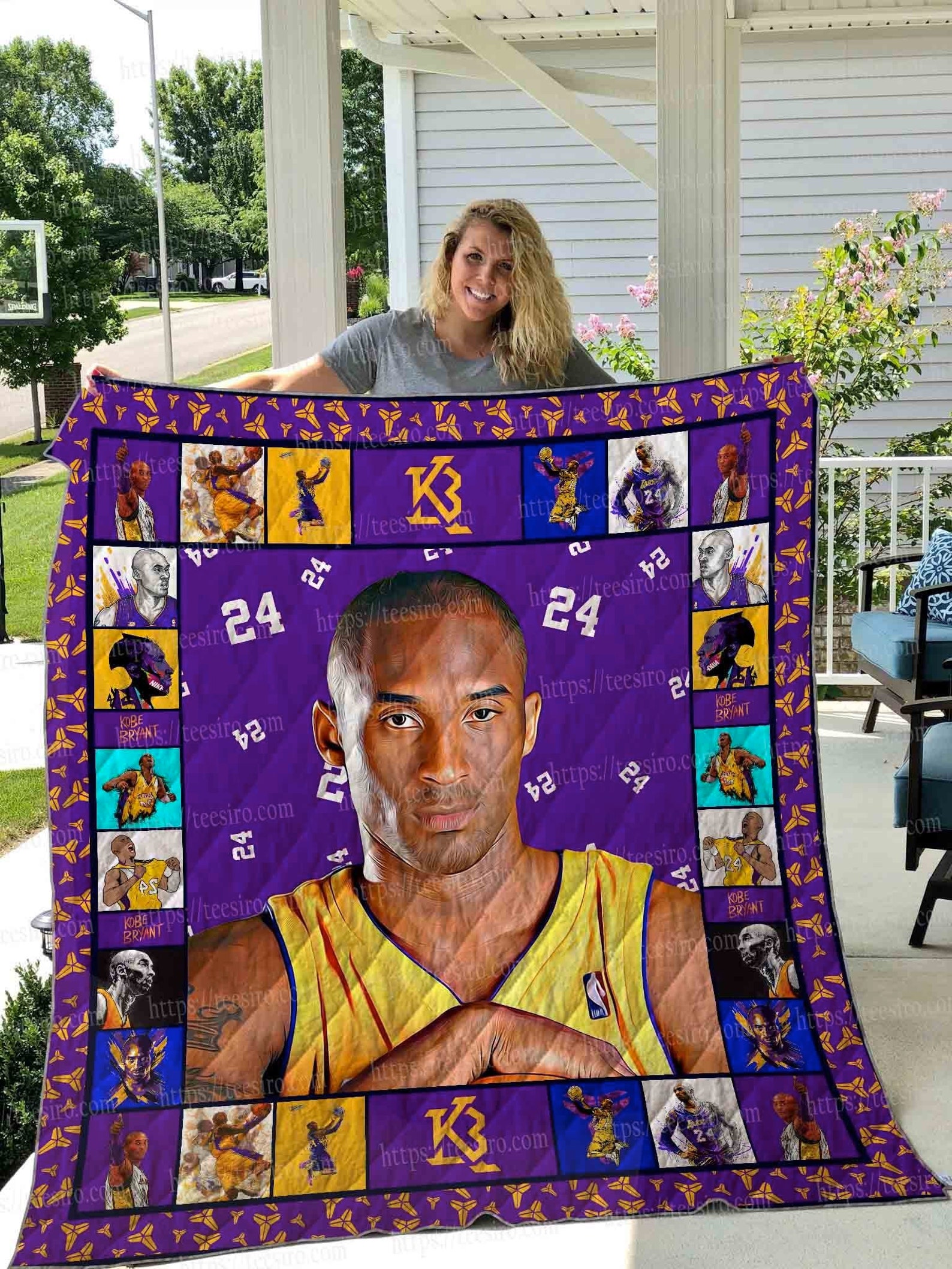 Kobe Bryant 1 Quilt Blanket Nba Basketball Bedding Family Gift Etsy