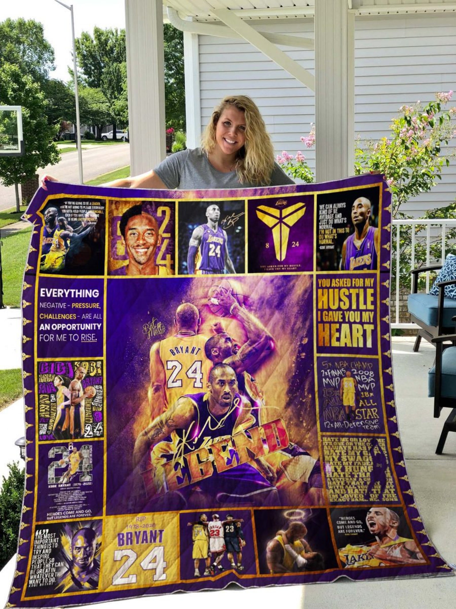 Kobe Bryant 3 Quilt Blanket Nba Basketball Bedding Family Gift Etsy