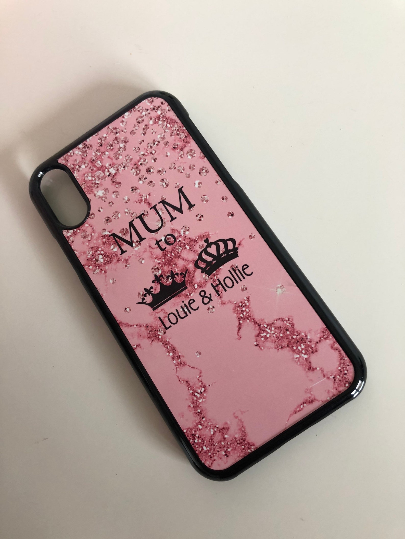 Personalised Phone case mum to.... black case with | Etsy