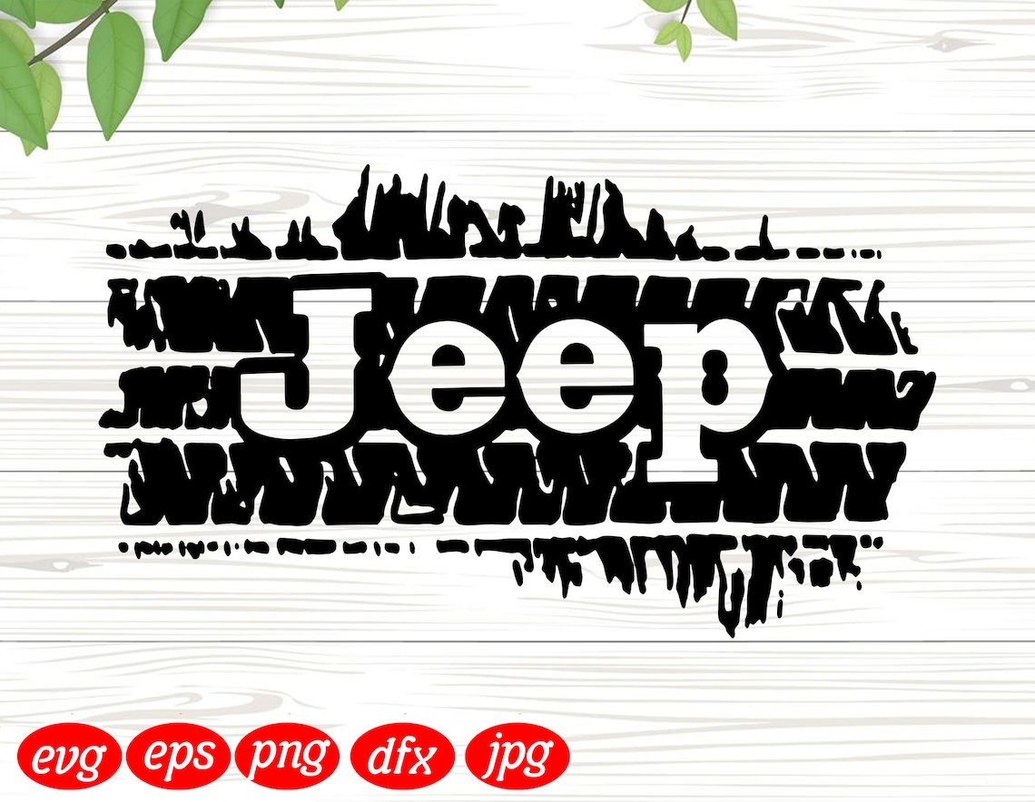 Jeep Tire Tracks SVG Jeep Silhouette Jeep Svg Jeep Png | Etsy
