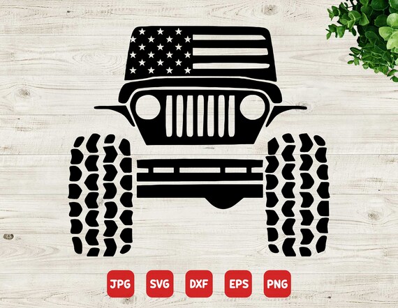 Download Jeep Svg Jeep Silhouette Amarican Flag Jeep Cricut Digital Etsy