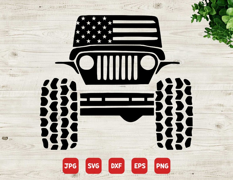Download Jeep Svg Jeep Silhouette Amarican Flag Jeep Cricut Digital Etsy