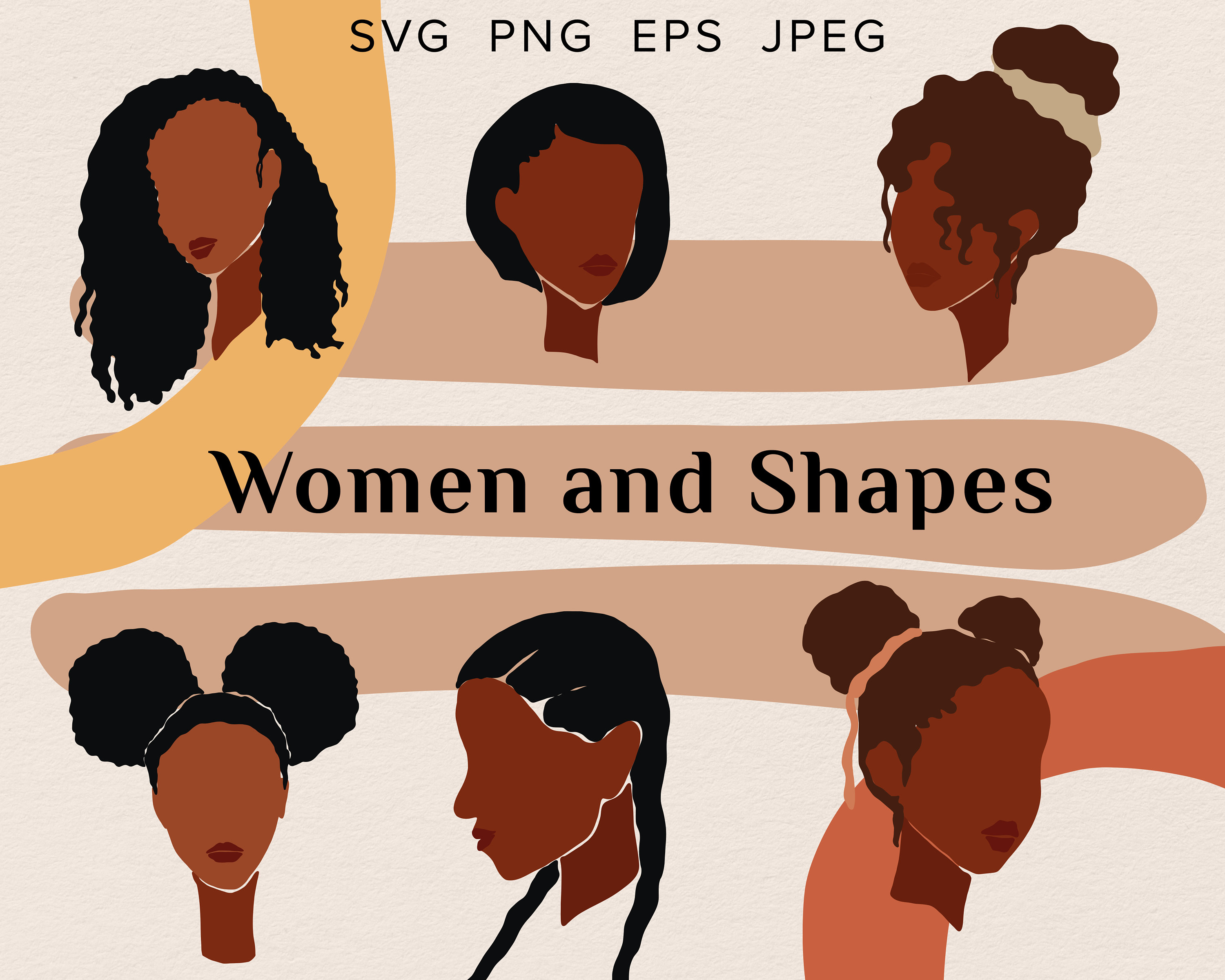 Fashion Girl Clipart Black Woman Clipart African Amierican - Etsy