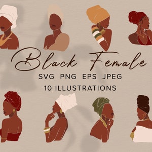 黒人女性、黒人女性のクリップアート、アフリカ系アメリカ人の抽象的な PNG、抽象的な顔の SVG、女性の顔の SVG、アフリカ系アメリカ人女性のクリップアート