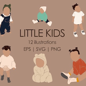Abstracte kinderen SVG, Baby Clipart, Vector Kinderen, Baby Svg, Abstract Baby Print, Baby Boy Svg Clipart, Baby Silouhette Svg, Minimalistische Png