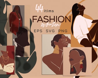 Fashion Girl Clipart Fashion Illustration clipart African American Girl in Party Outfit Black Woman Clipart Fashion Clipart Black Girl Svg