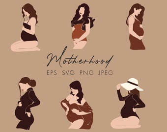 Pregnant Svg Abstract Pregnancy Clipart Pregnant Woman Clipart Pragnancy Illustrations Female Faceless Clipart Pregnant Goddess Clipart
