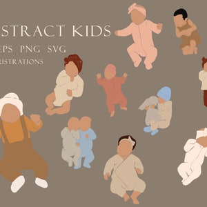 Abstracte kinderen clipart, abstracte baby prints, SVG clipart, SVG kinderen clipart, abstracte baby print, kunst aan de muur