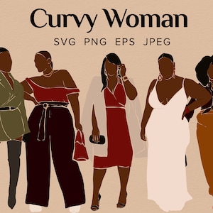 African American Girl in Party Outfit Clipart, Fashion Girl clipart, Street Fashion Clipart, Black Woman Clipart