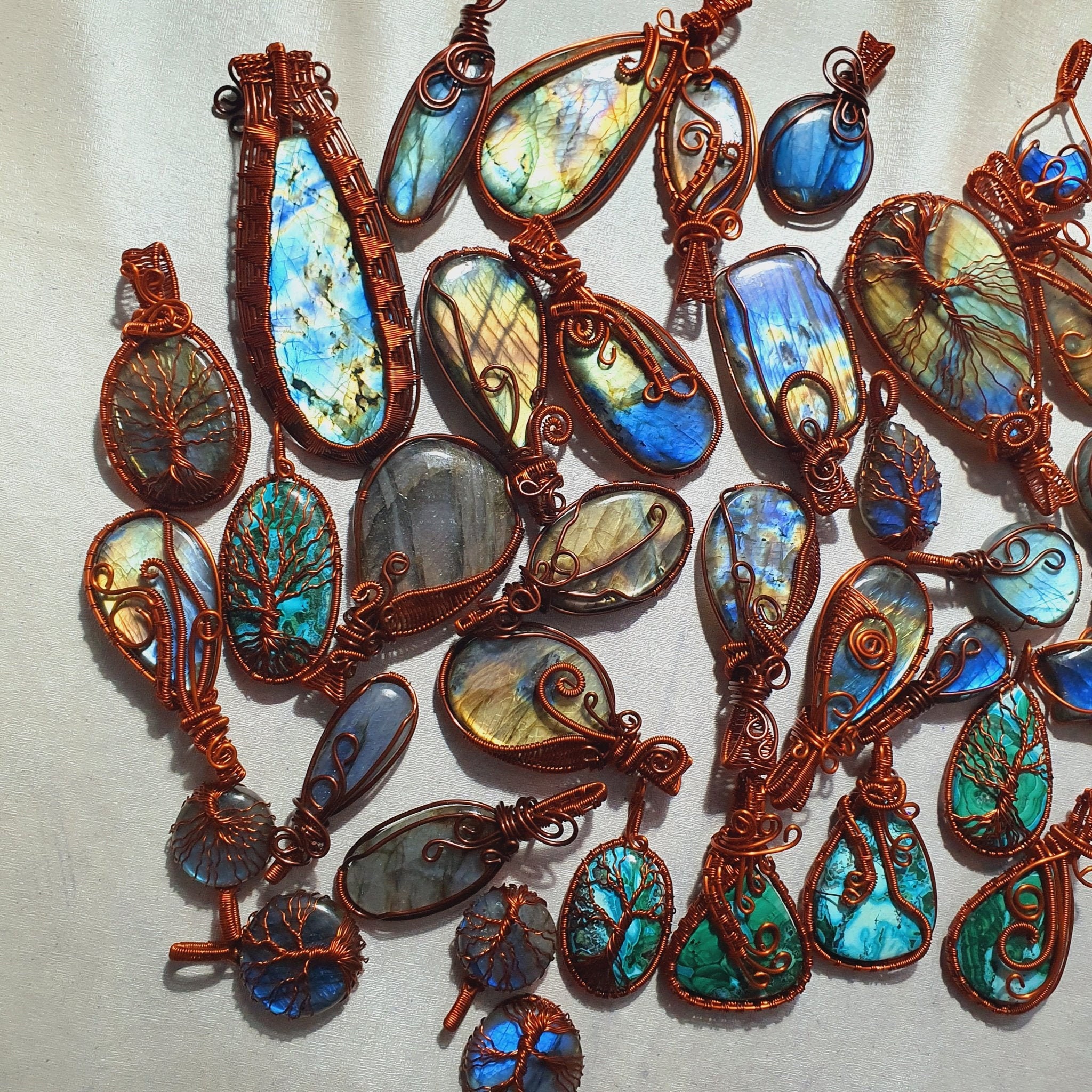 Wire Wrapping Jewellery Pendants Wholesale Lot with Natural Etsy