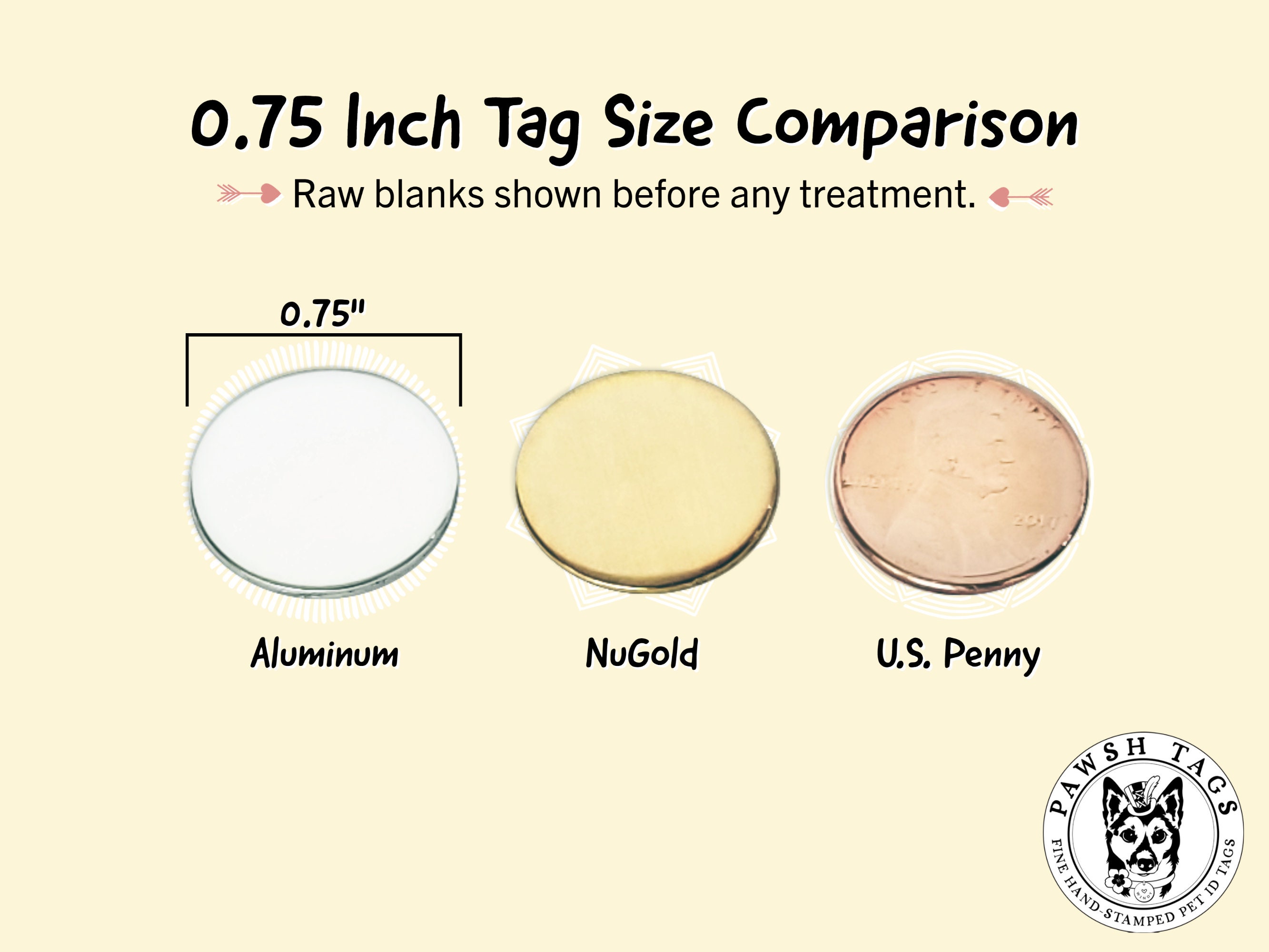 3/4 Small Cat Name Tag Cat ID Tag Glam Gold or Etsy