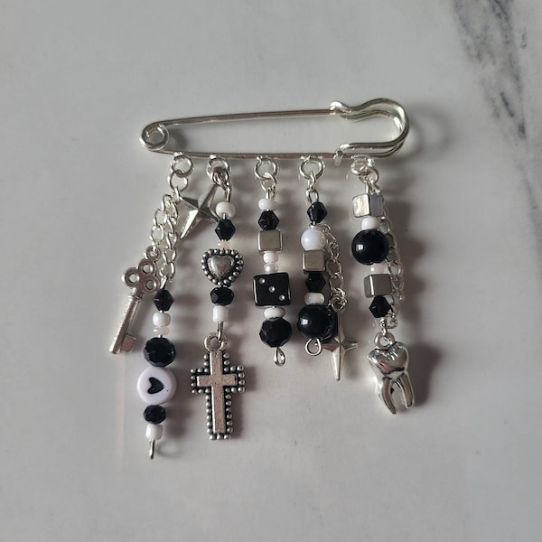 Beaded Safety Pin Etsy