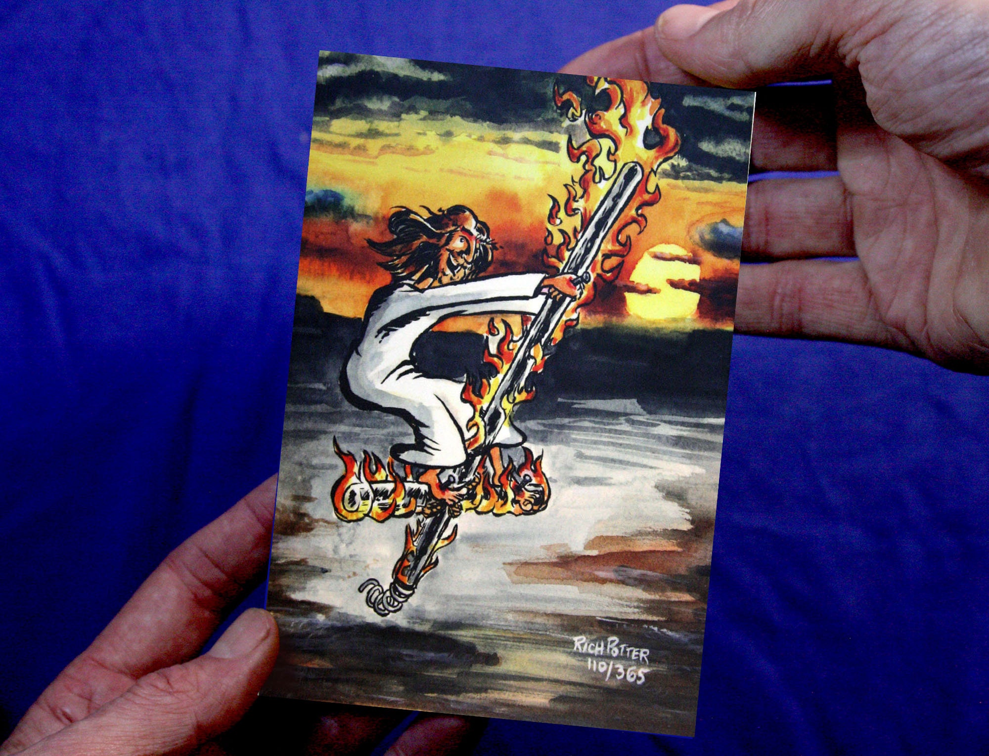 Jumping Jesus Postcard Pogo Stick 4x6 Funny Etsy