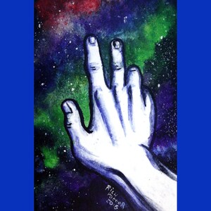Cosmic Hand Postcard 4x6 God Universe Creation Space NASA