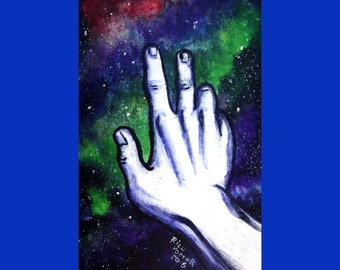 Cosmic Hand Postcard 4x6 God Universe Creation Space NASA