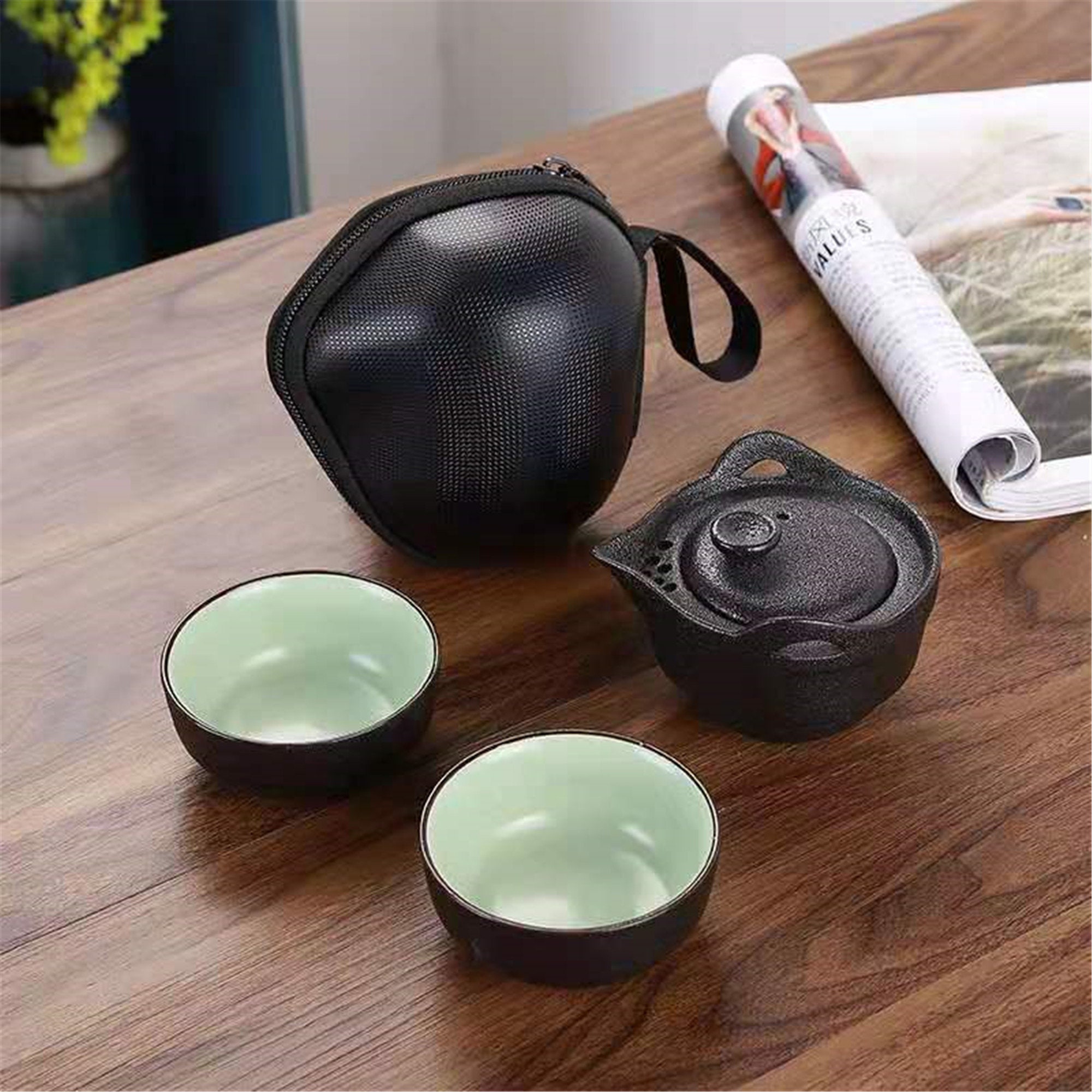 One pot and two cups portable travel tea set Etsy
