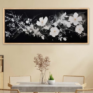Framed Floral Landscape Art: Glowing Wildflowers, Ready to Hang