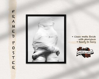The Silent Body – Minimal Black and White Conceptual Art Print, Ready to Hang