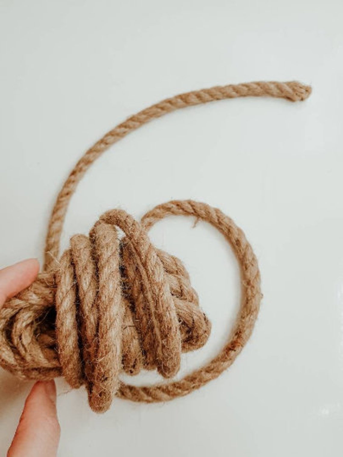 Jute twisted cord 8 mm. Natural jute rope. Raw jute rope. Etsy
