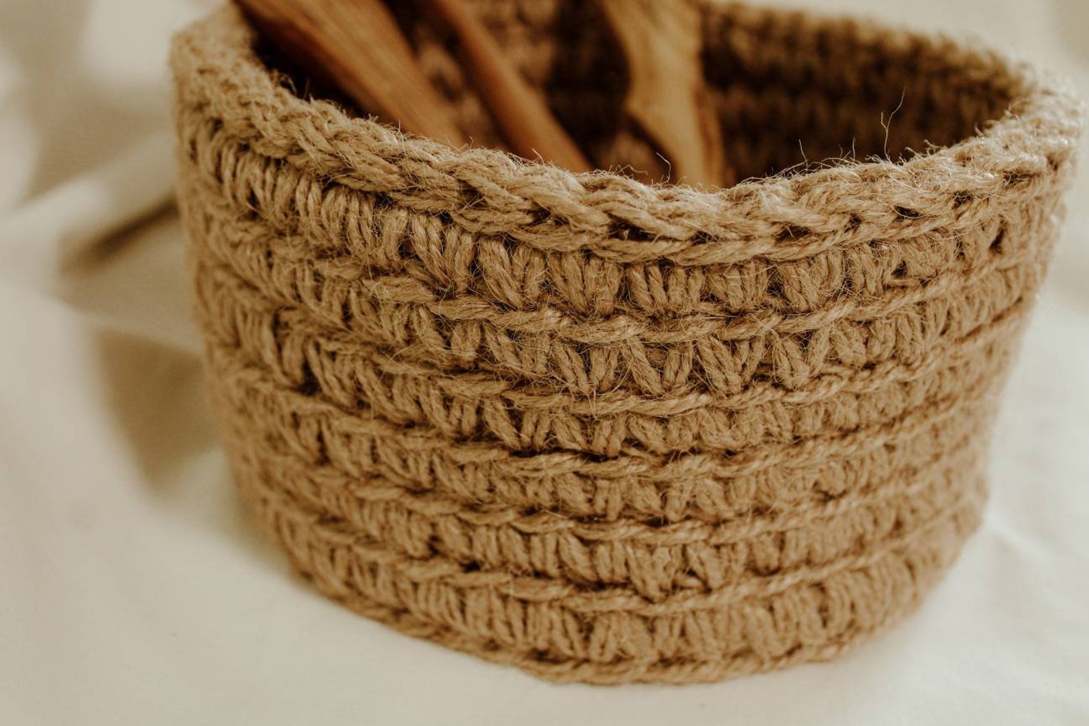 Small storage basket. Eco friendly basket. Vegan basket. Table Etsy