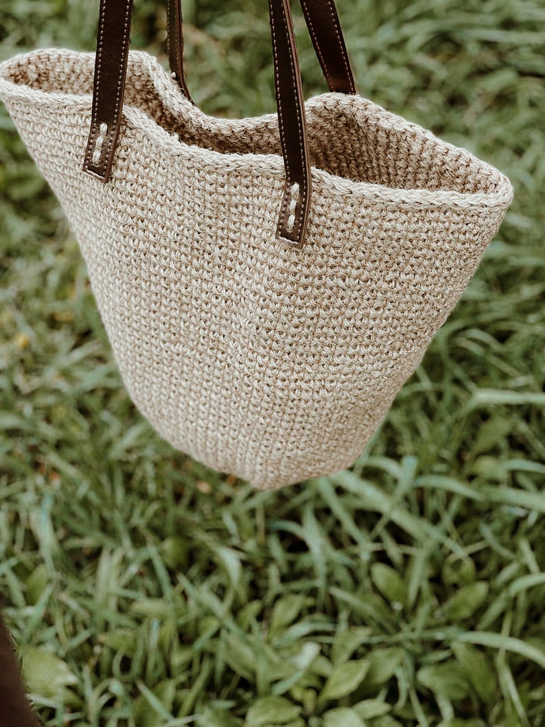 Crochet Jute Bag Pattern. PDF Pattern. Handbag Pattern. Crochet Jute ...